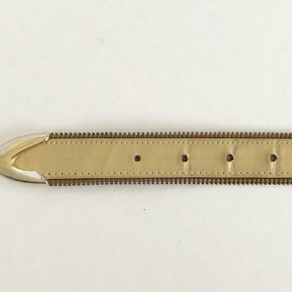 St. Maarten Leather Belt Zipper Accent Sz M main image 5